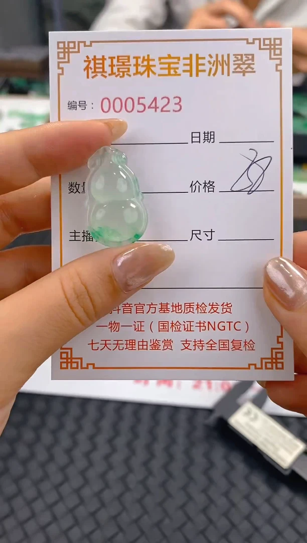 石英质玉未镶嵌颈饰天然A货非洲翠5423