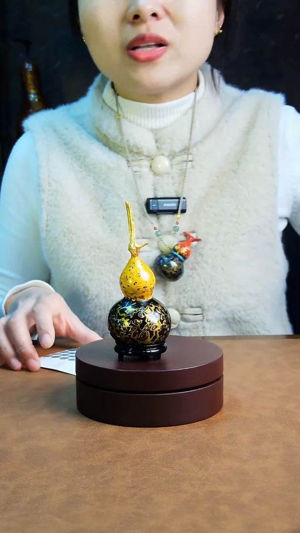 【闪购商品】222直播一物一图大漆酒葫芦送底座送挂绳