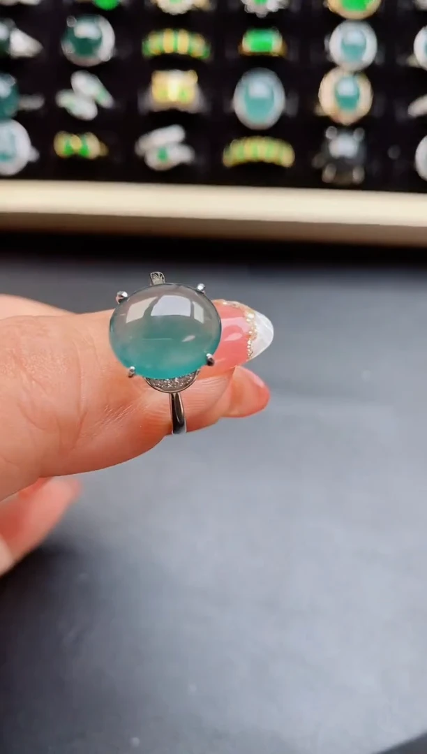 【闪购商品】翡翠戒指银S925镶嵌12121