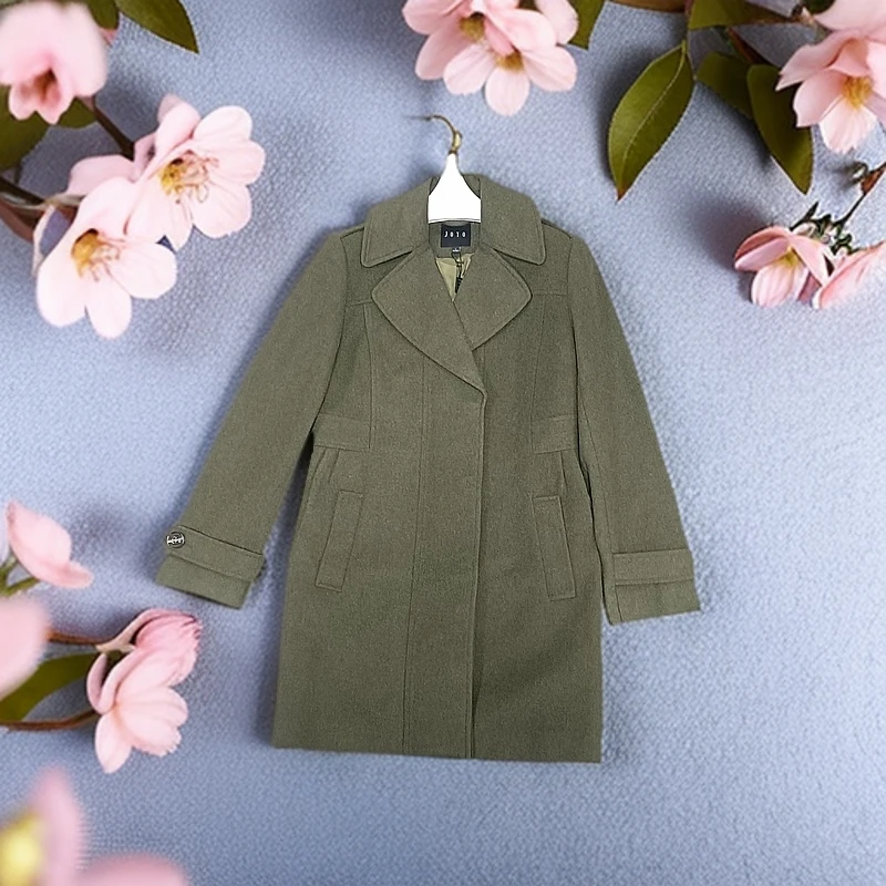 秋冬时尚修身显瘦中长款外套9018