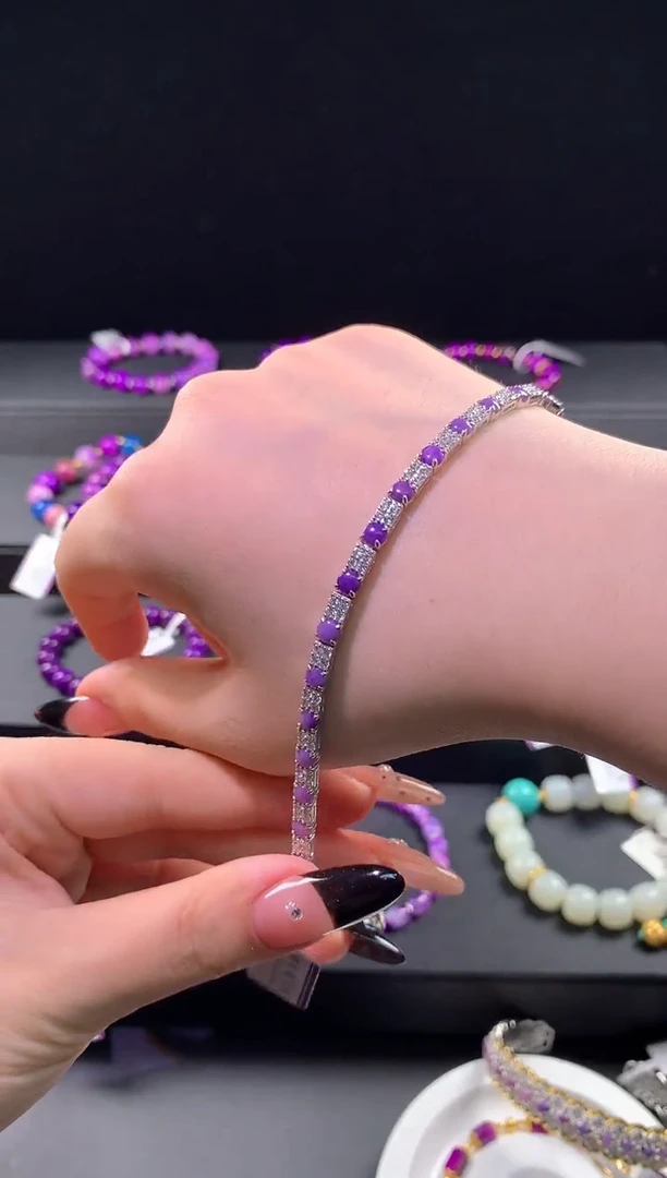 苏纪石（舒俱来）银S925镶嵌.手链