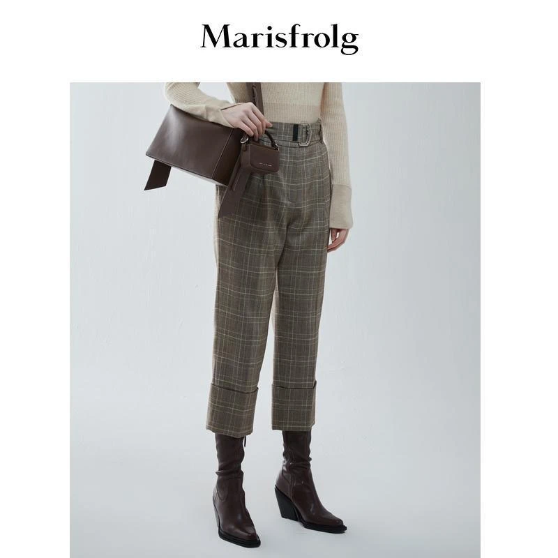 【心心精选】Marisfrolg/格纹休闲裤