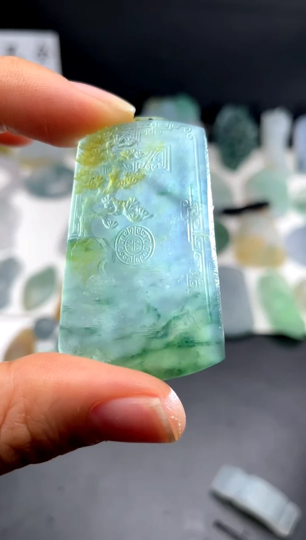 【闪购商品】定制翡翠未镶嵌仿古山水