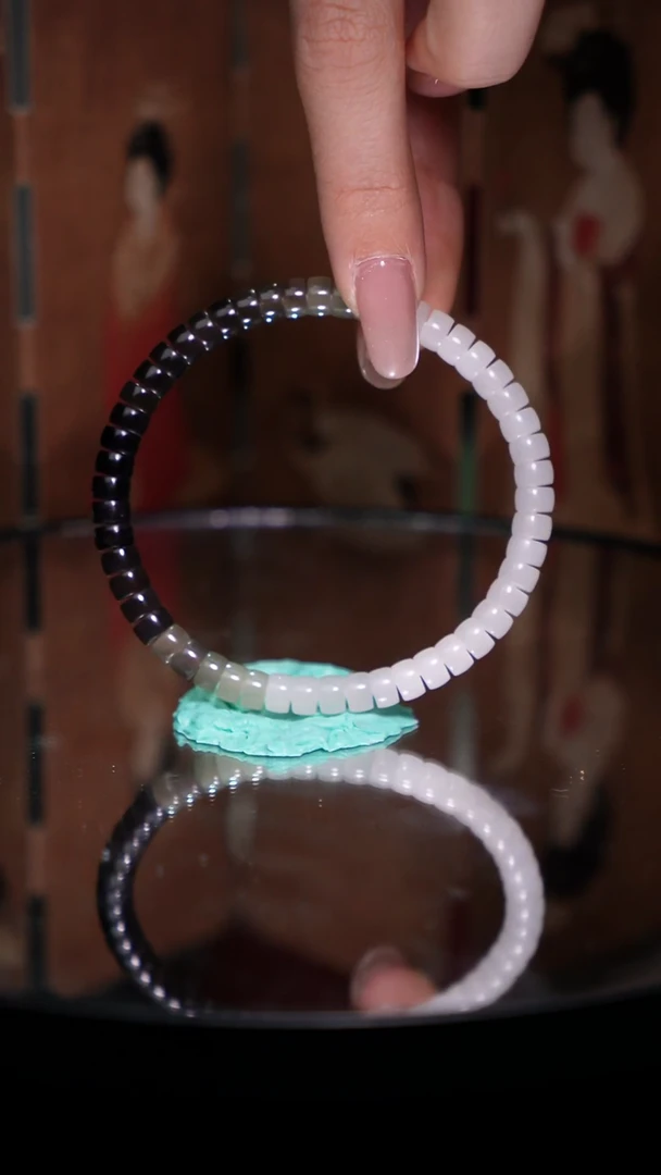 未镶嵌和田玉挂件14.6克禅韵系列阴阳调和渐变手串卡6mm