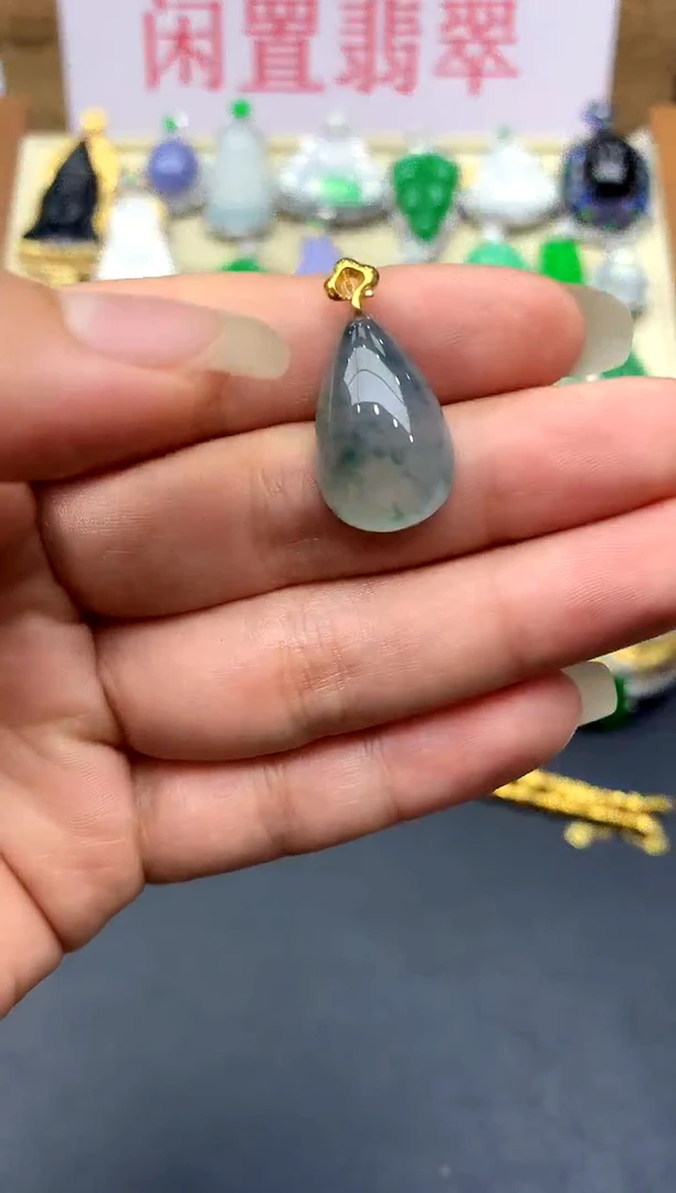 颈饰18K金镶嵌翡翠108-中国好珍宝