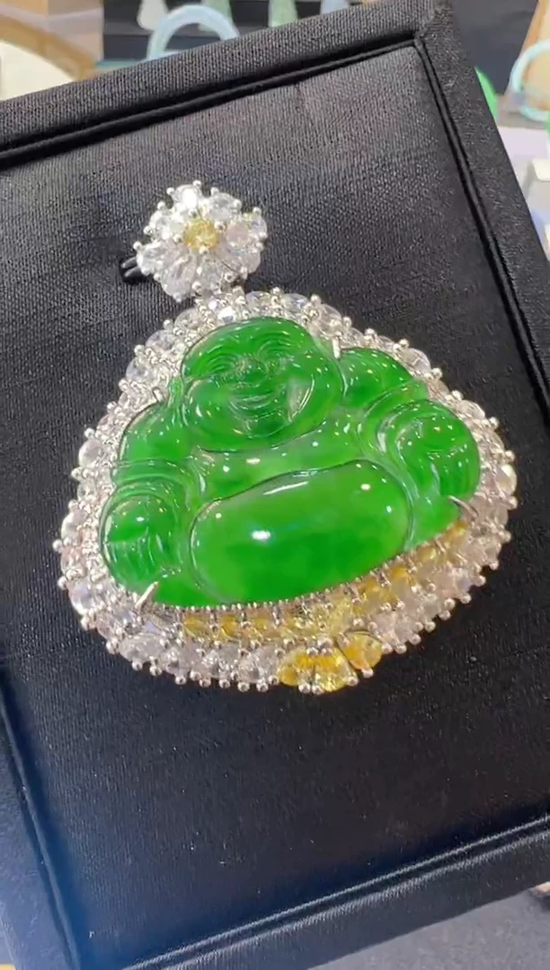 吊坠(不含链)合金翡翠天然A货翡翠多样性发其一SWA12