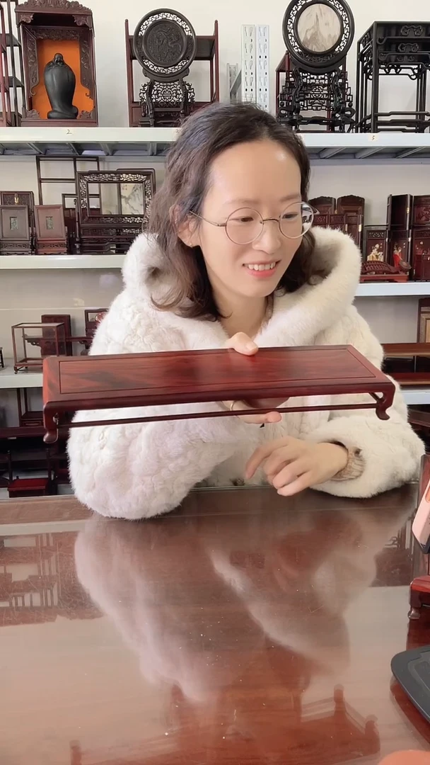 微凹黄檀（南美大红酸枝）长条底座32*9.5*4    70