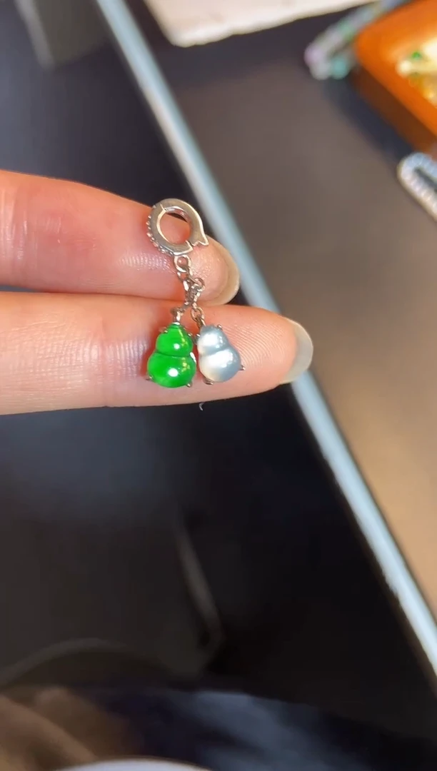 吊坠(不含链)银S925镶嵌翡翠1