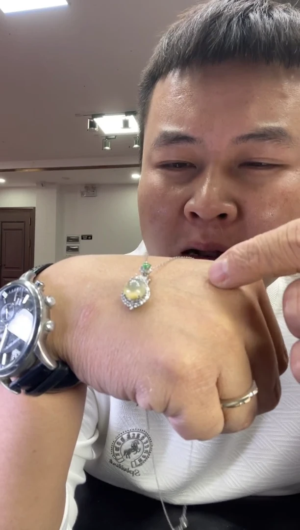 吊坠(不含链)银S925镶嵌翡翠翡翠吊坠