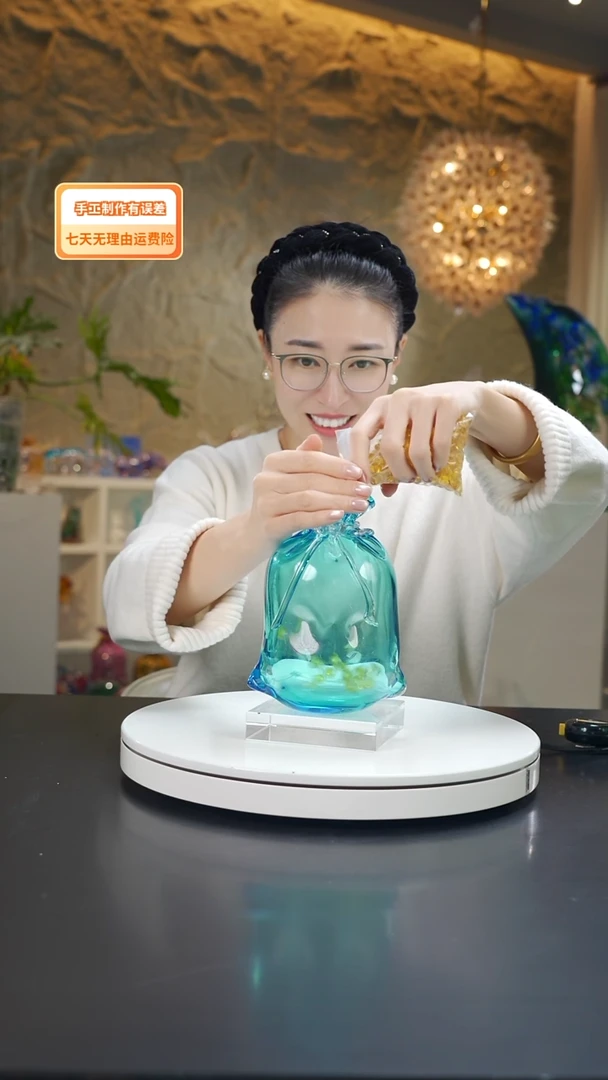 手工艺品琉璃小金元宝摆件