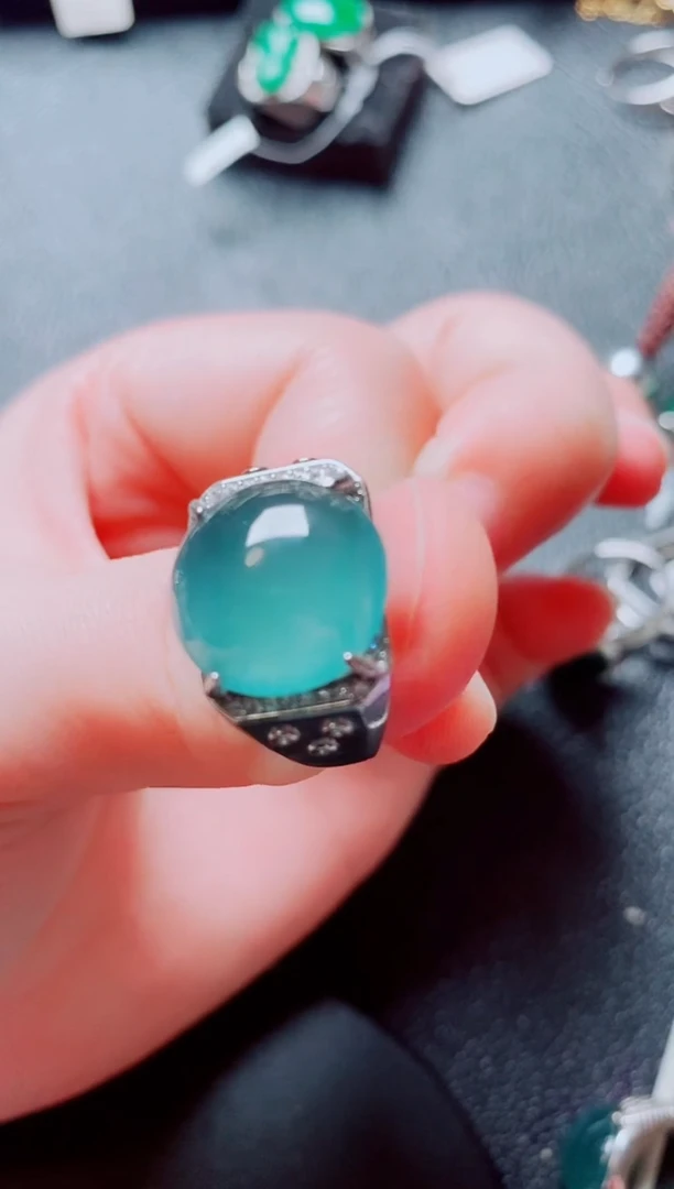 银S925镶嵌戒指翡翠1111