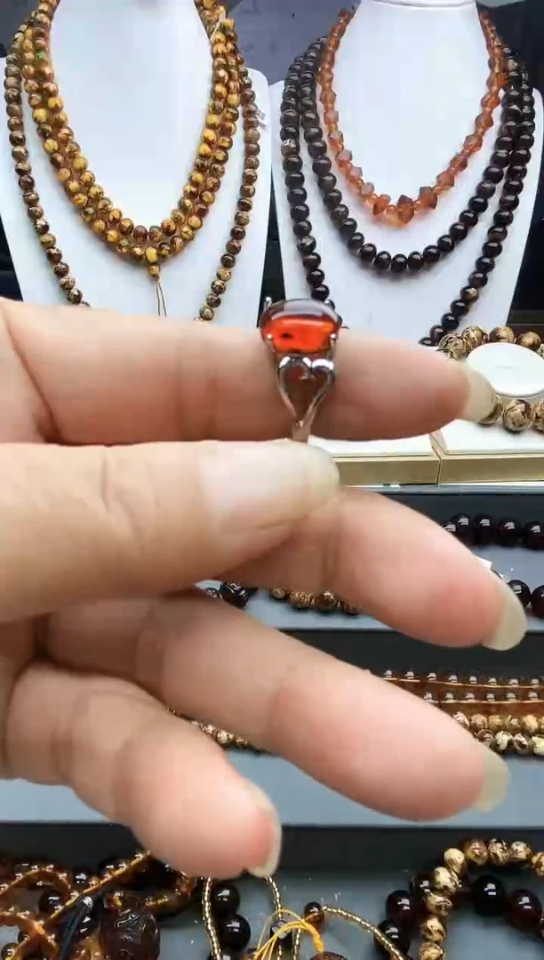 【闪购商品】琥珀戒指未镶嵌琥珀