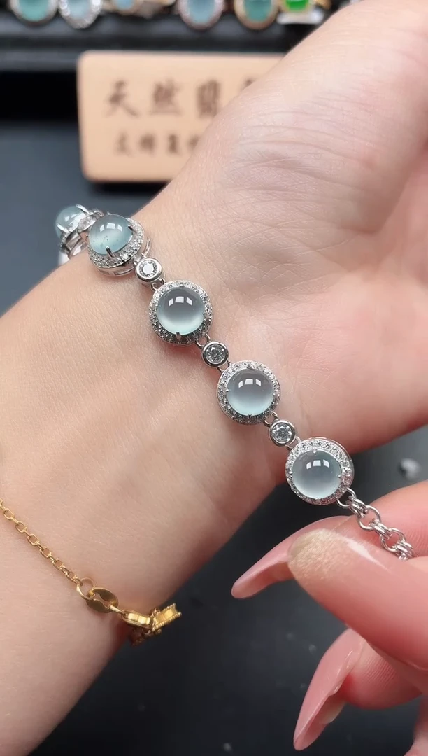 银S925镶嵌戒指翡翠111