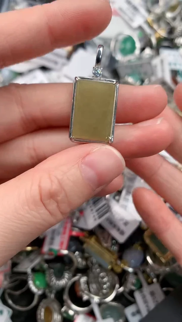 银S925镶嵌戒指翡翠222---3