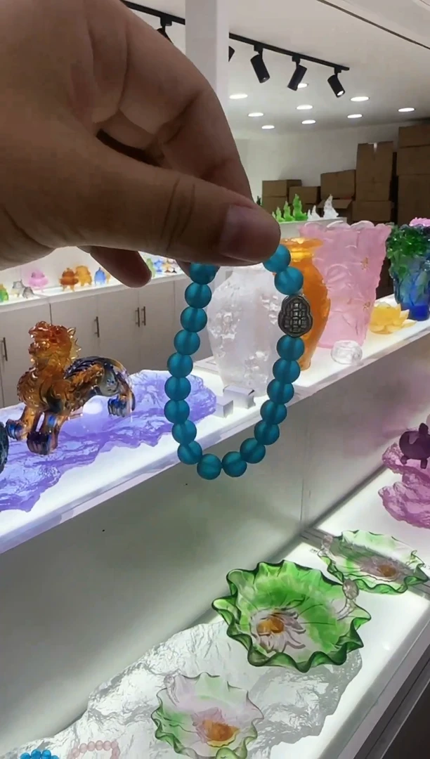 手工艺品琉璃古法琉璃手串蓝色