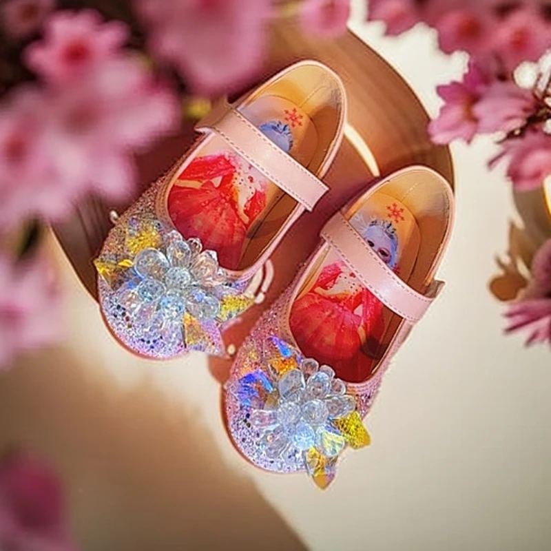 爱莎公主鞋宝宝儿童单鞋女童春季公主鞋2025水钻