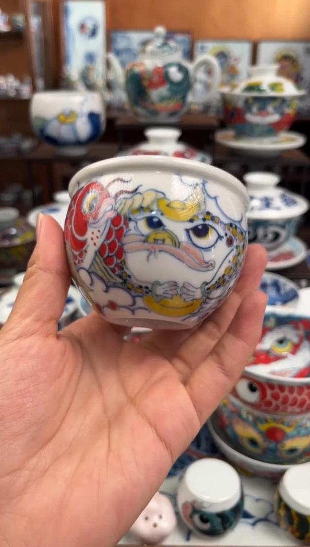 昨明招财进宝缸杯
