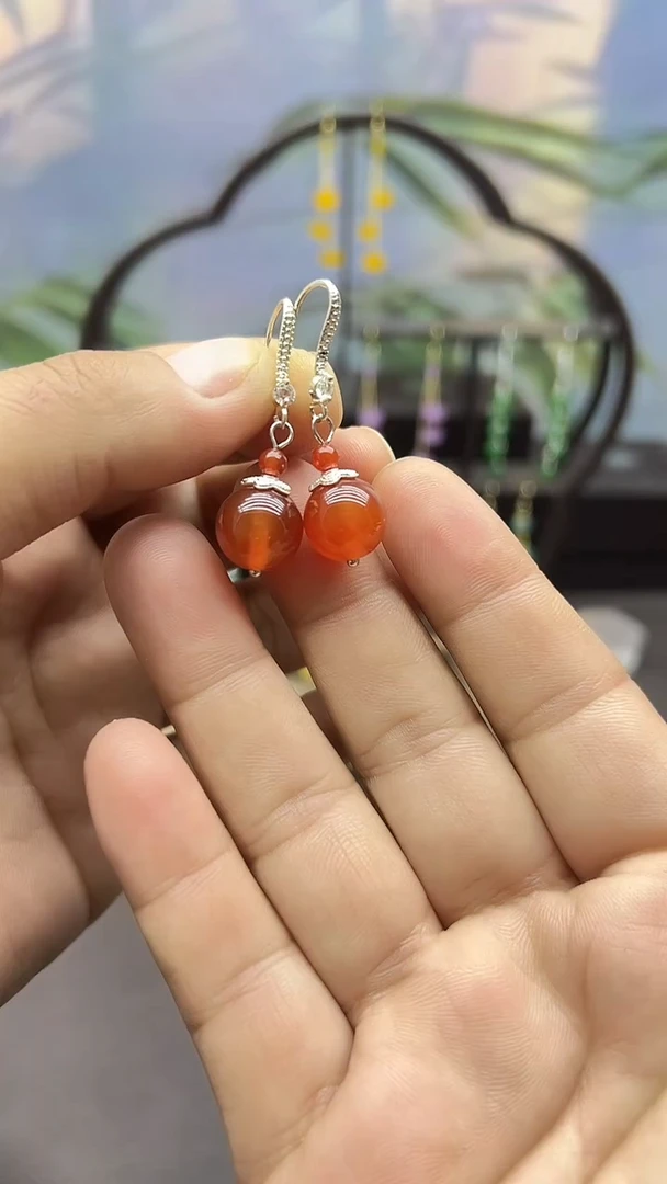 未镶嵌耳饰玛瑙/玉髓018