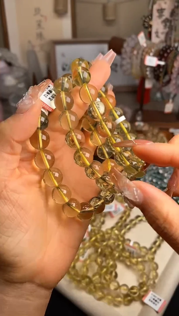 【闪购商品】水晶手链未镶嵌12m柠檬黄水晶