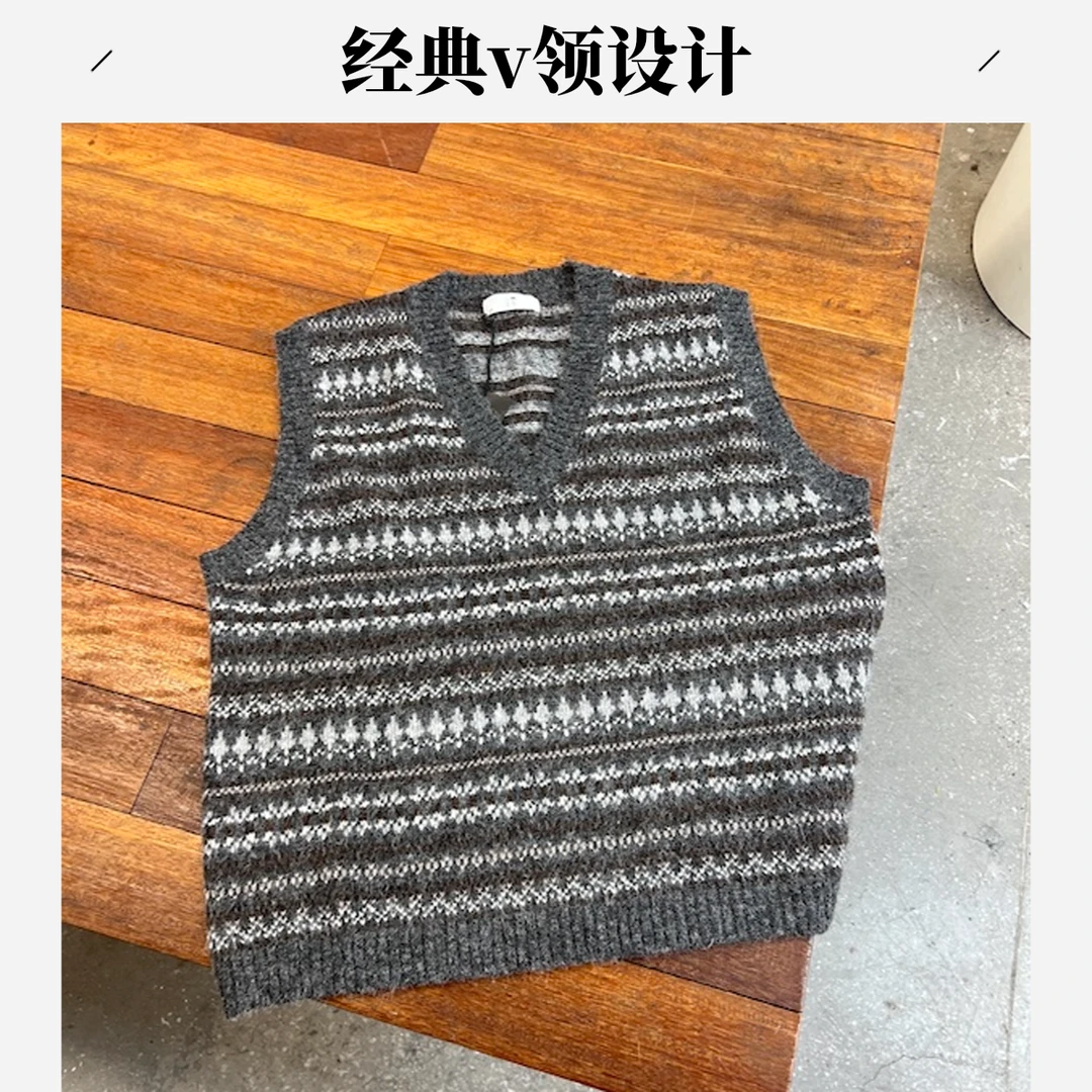 【杨英家 37 毛绒格雷系设计高级感】糯叽叽复古针织毛衣 8109