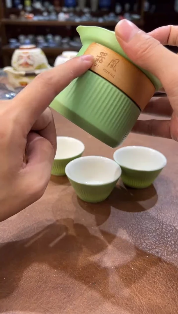 真的很便宜超好看会开片的旅行茶具