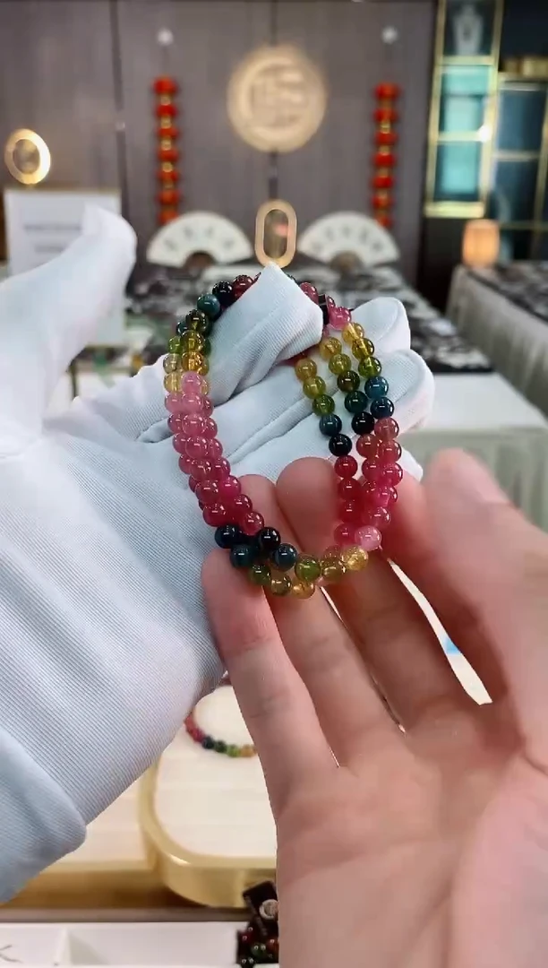 三圈手串未镶嵌碧玺（多样性发一条）xion