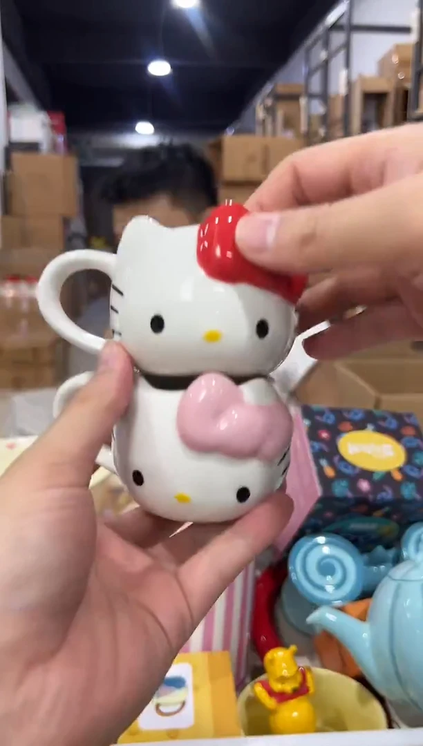 瓷片小号红色加粉色把手kt2件套