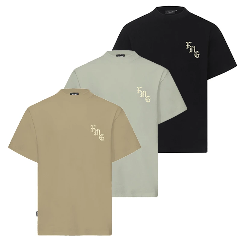 FMG東越 哥特字母刺绣短袖T恤男装/女装(特价）