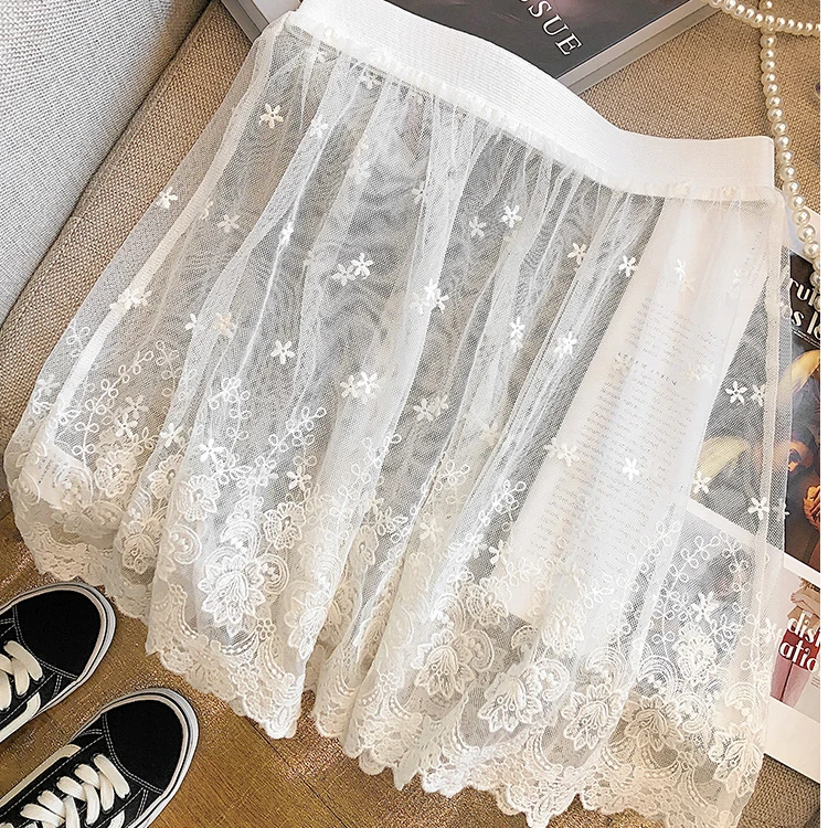 鲨鱼裤外穿屁帘防走光秋冬叠穿打底内搭神器下摆时尚蕾丝半身短裙