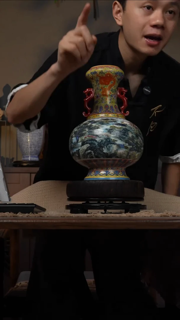 摆件WN问泥景德镇陶瓷花瓶摆件