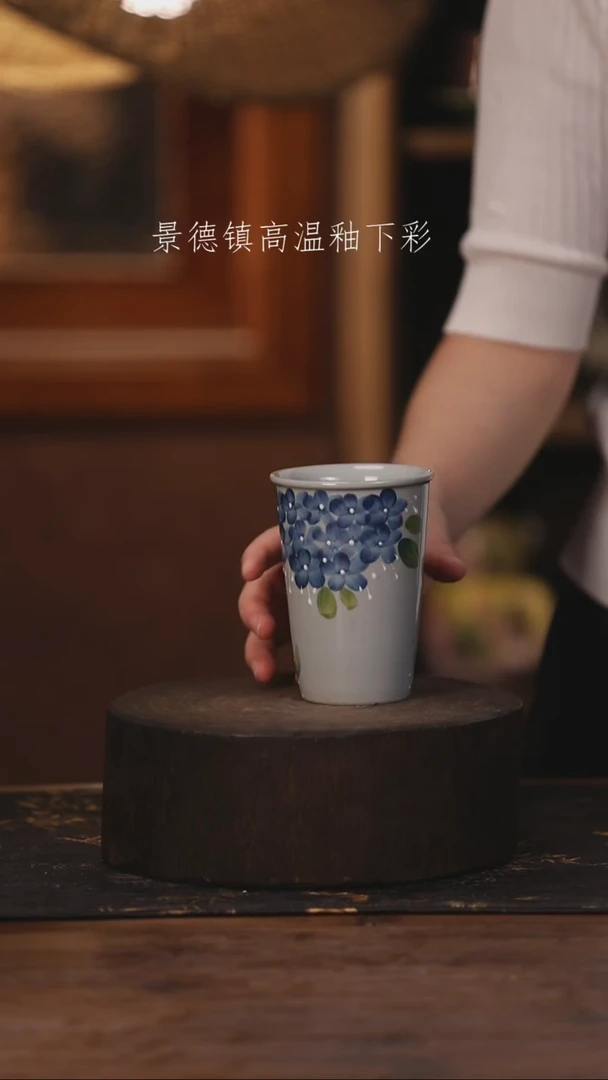 陶瓷景德镇高温釉下手绘陶瓷485