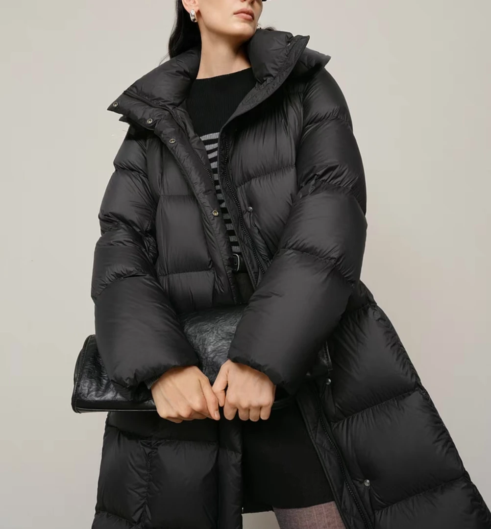 zhang&bai25新年高定 | 【云朵泡芙】90鸭绒羽绒服保暖加厚中长款 2