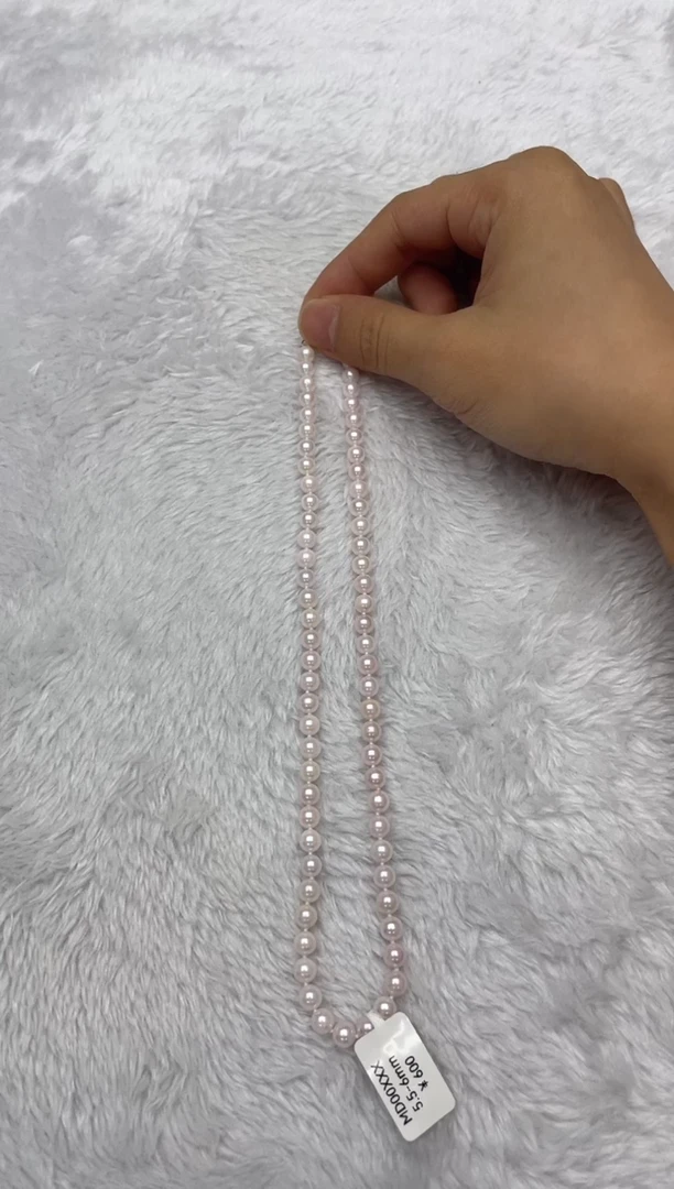 海水珍珠银S925镶嵌项链AK5.5-6mm