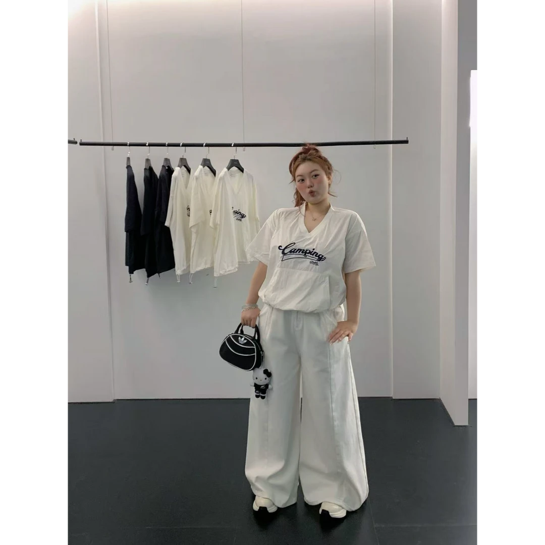 慧芝huizhi 美式v领球衣 定制款 防晒透气v领宽松半袖