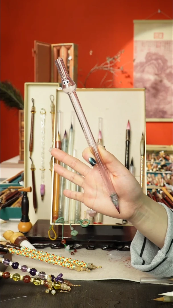 213号闪孤品高货毛笔链接 清水试笔 蘸墨不退