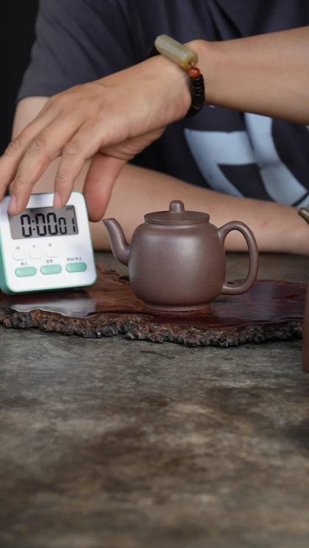 茶壶紫砂老紫泥半手壶