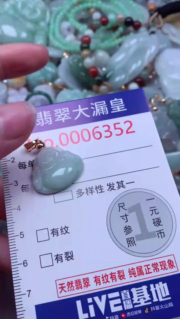 吊坠(不含链)未镶嵌翡翠6352