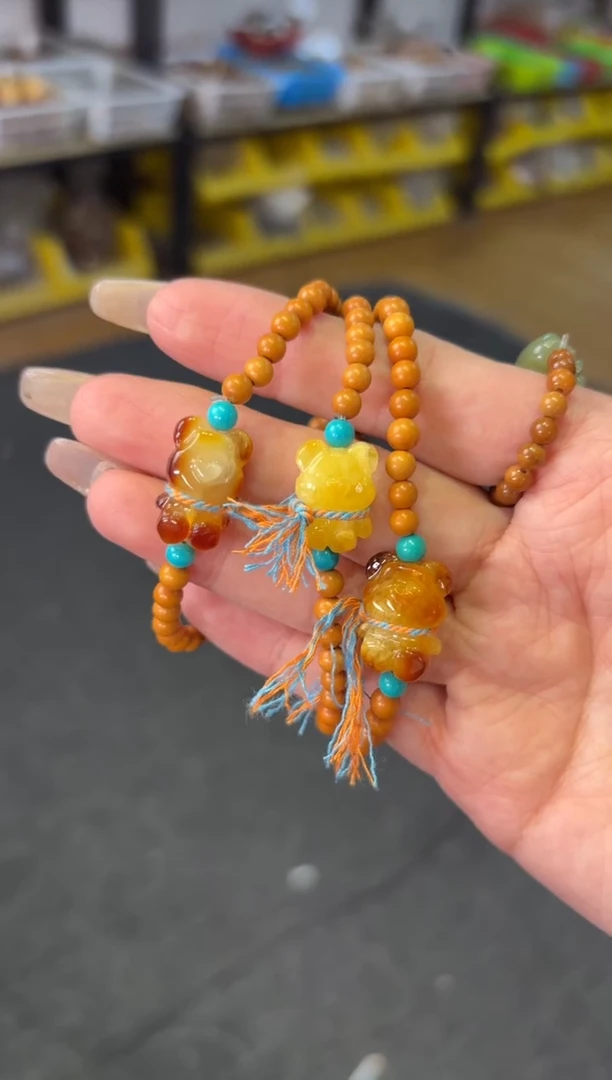 【闪购商品】蜜蜡手链未镶嵌   蜜蜡熊单圈