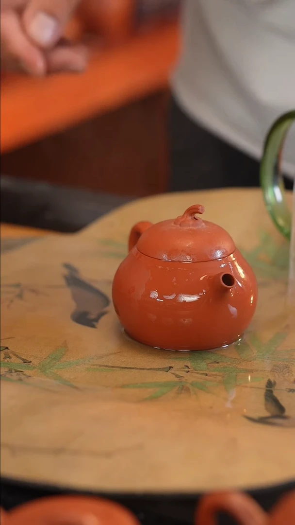 茶壶紫砂全手 大红袍 茄瓜 150cc