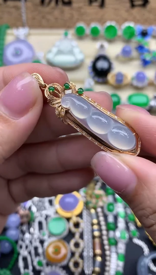 【闪购商品】翡翠颈饰18K金镶嵌189-中国好珍宝