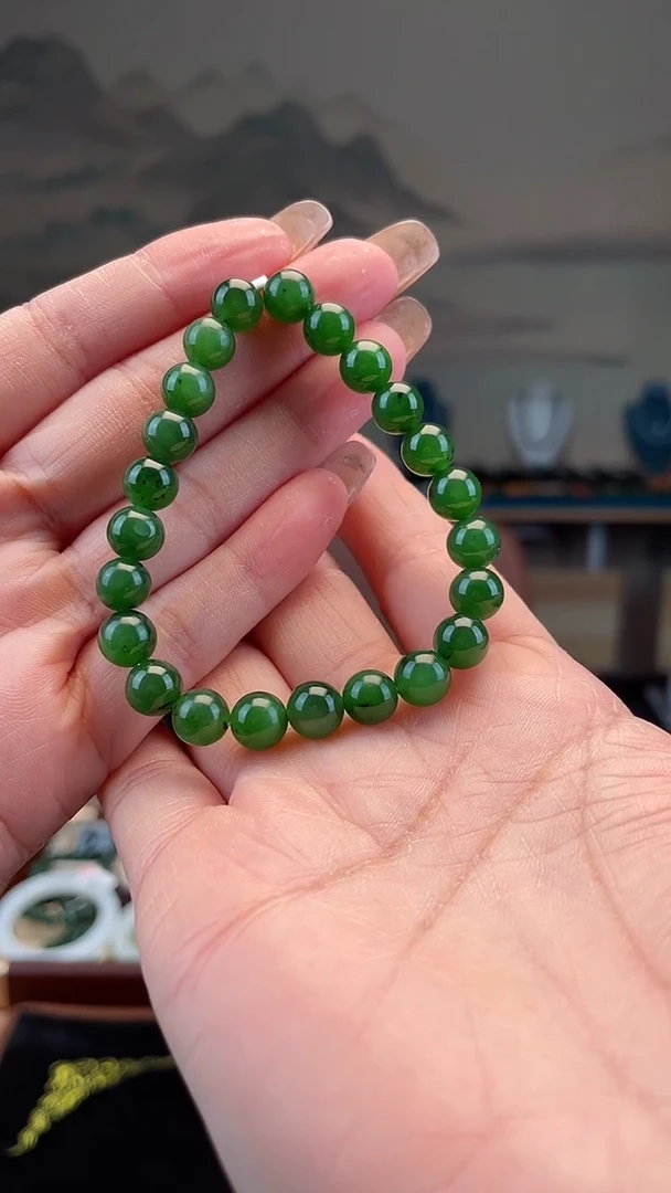 未镶嵌手串和田玉碧玉卡8