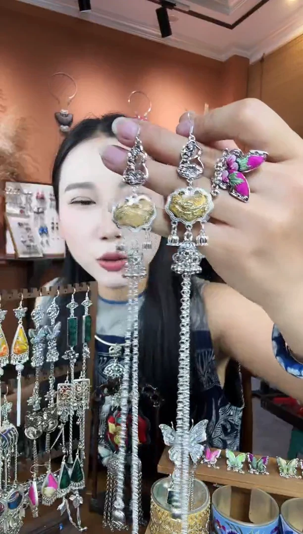 刺绣纯手工民族风耳环