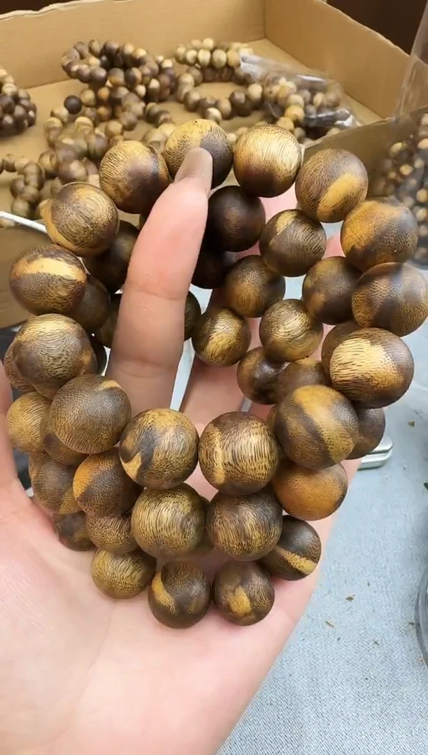 沉香手串1620虎斑棋圆珠单圈多样性发一
