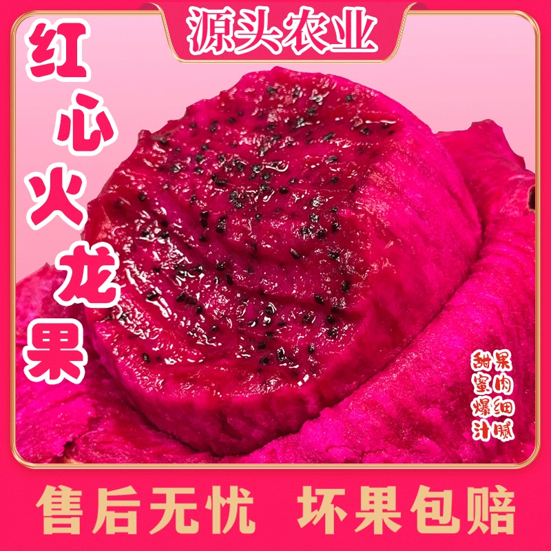 【红心火龙果】金都一号火龙果新鲜应季水果细腻香甜4.5斤 S