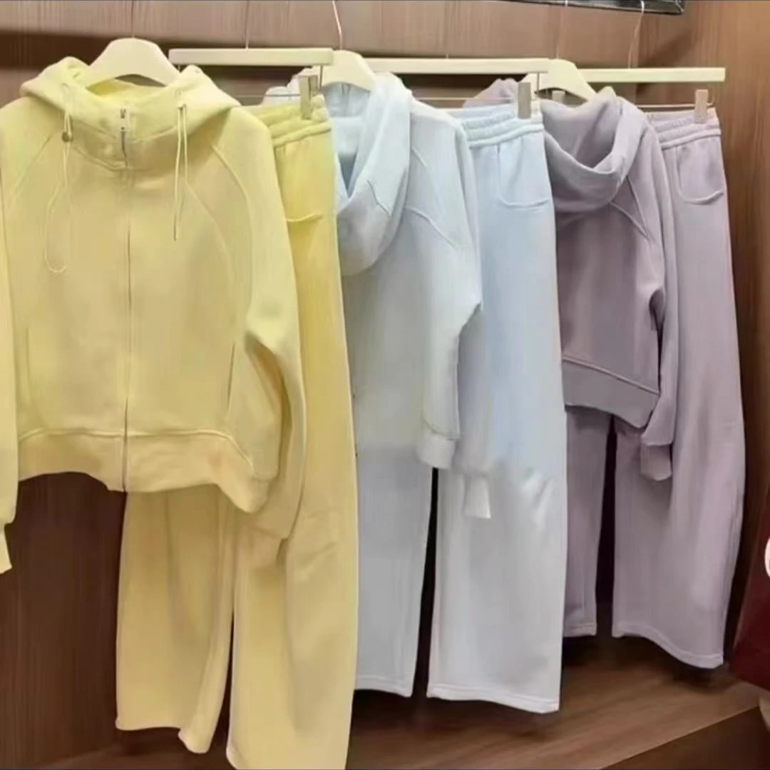 休闲运动套装时尚长袖春秋百搭气质开衫休闲卫衣连帽春季减龄