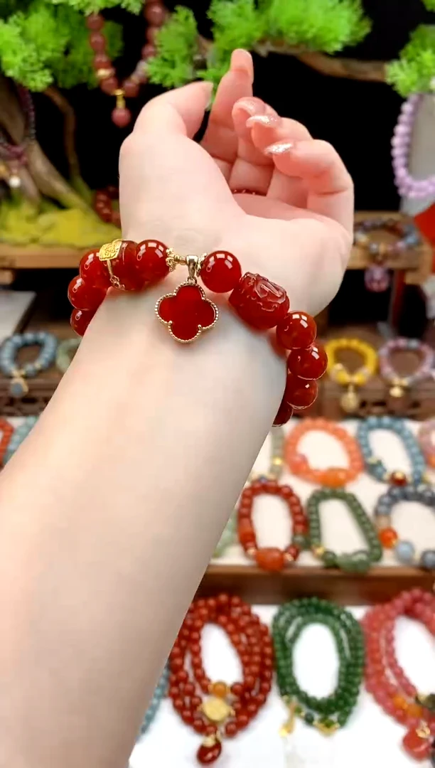 手饰玛瑙未镶嵌四叶草