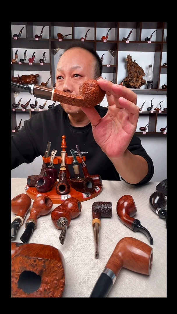 意大利石楠木手工打磨烟斗