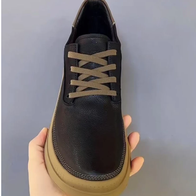 新款高品质全皮面休闲百搭男鞋