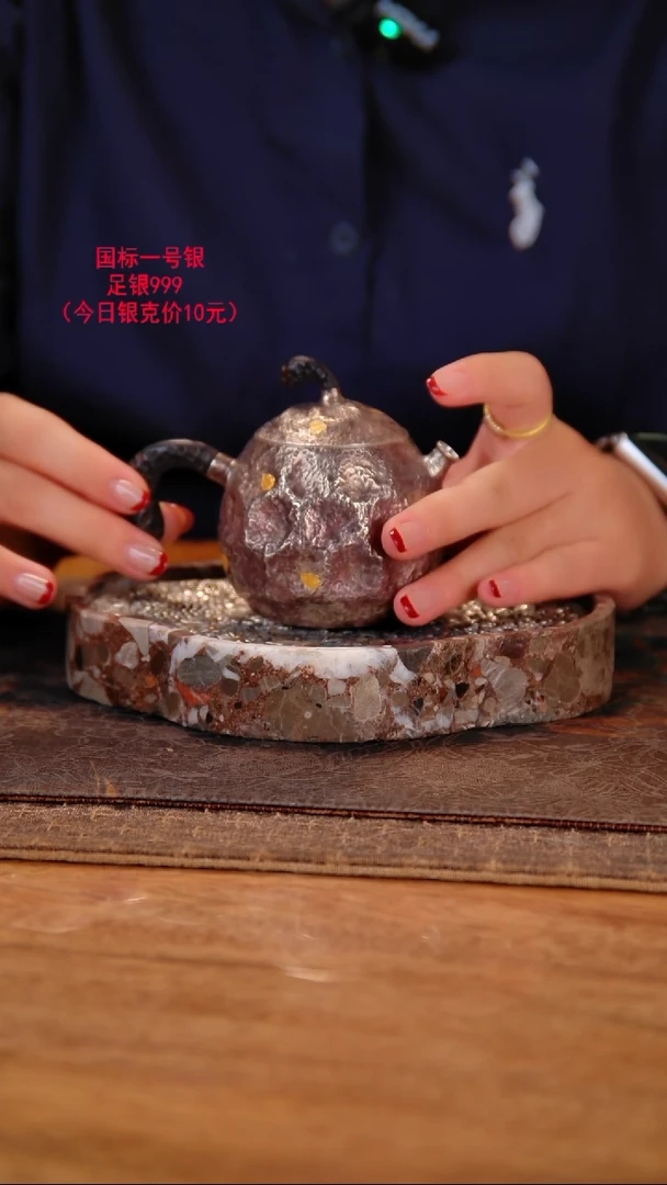 盛唐工坊 足银999 手工泡茶壶