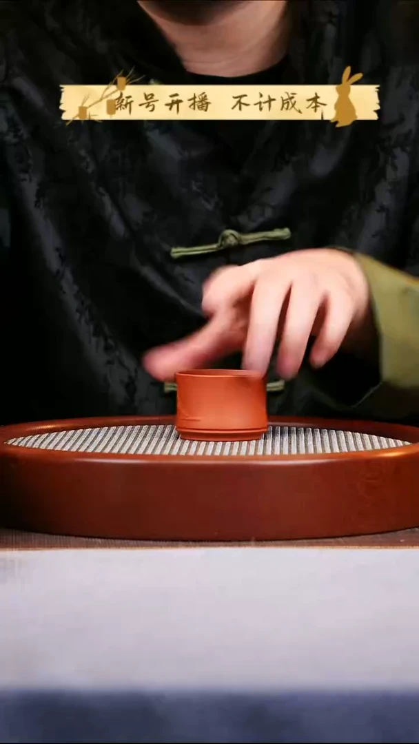 茶壶紫砂宜兴紫砂 朱泥手工竹节精品小杯